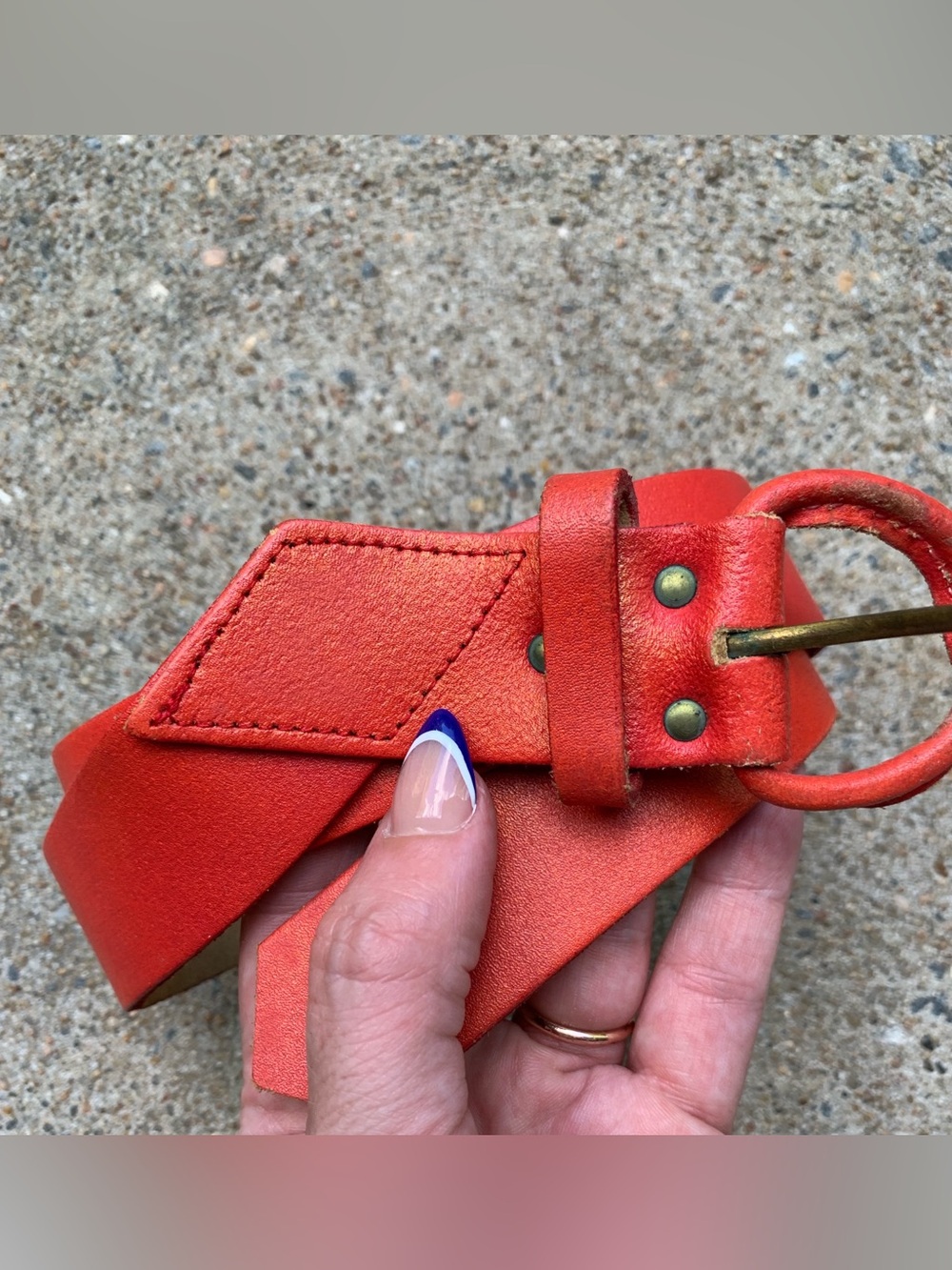Vintage Abstract Red Belt Small